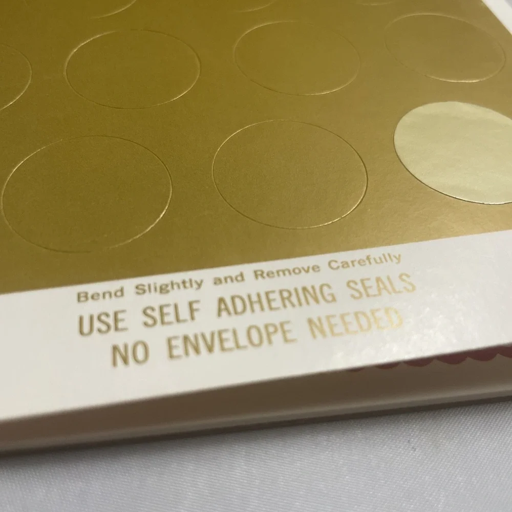 PRATT & AUSTIN‎ Seal N Send Foldover Note Set 11 Notes 24 Gold Seals Pink Roses